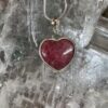 This is Passion and Light: Strawberry Quartz Heart Pendant in Silver