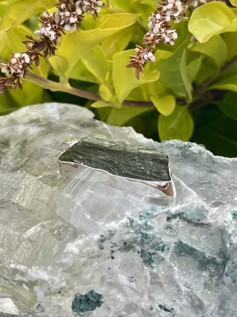 This is Magnificent Ethereal Moldavite Pendant in Silver M512