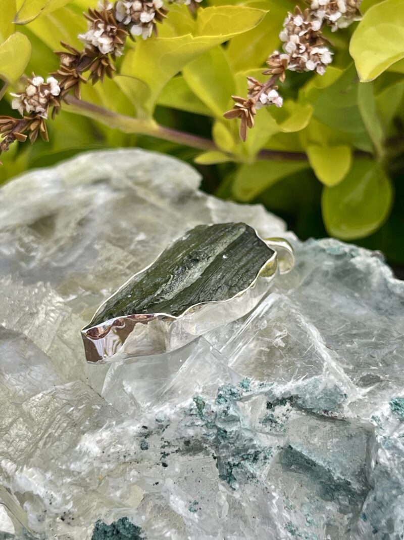 This is Magnificent Ethereal Moldavite Pendant in Silver M512