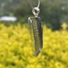 This is Celestial Moldavite Pendant in Silver M513 Celestial Green: Moldavite Pendant in Silver