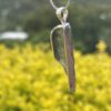 This is Celestial Moldavite Pendant in Silver M513 Celestial Green: Moldavite Pendant in Silver