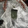 This is Celestial Harmony Moldavite Pendant in Silver M545