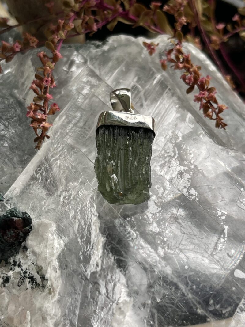 This is Celestial Harmony Moldavite Pendant in Silver M545