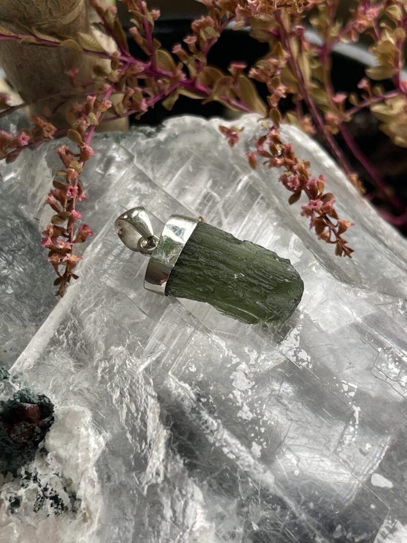 This is Celestial Harmony Moldavite Pendant in Silver M545