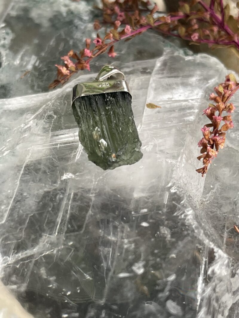 This is Celestial Harmony Moldavite Pendant in Silver M545