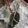 This is Celestial Fusion: Moldavite Herkimer Diamond Pendant  M546