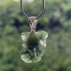 This is Luminous Verdant Moldavite Pendant in Silver M543