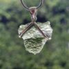 This is Verdant Whisper Moldavite Pendant in Silver M544