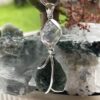 This is Celestial Fusion: Moldavite Herkimer Diamond Pendant  M546