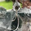 This is Celestial Fusion: Moldavite Herkimer Diamond Pendant  M546