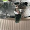 This is Eternal Glow: Moldavite Pendant in Silver M549