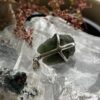 This is Aurora Green: Moldavite Pendant in Silver M552