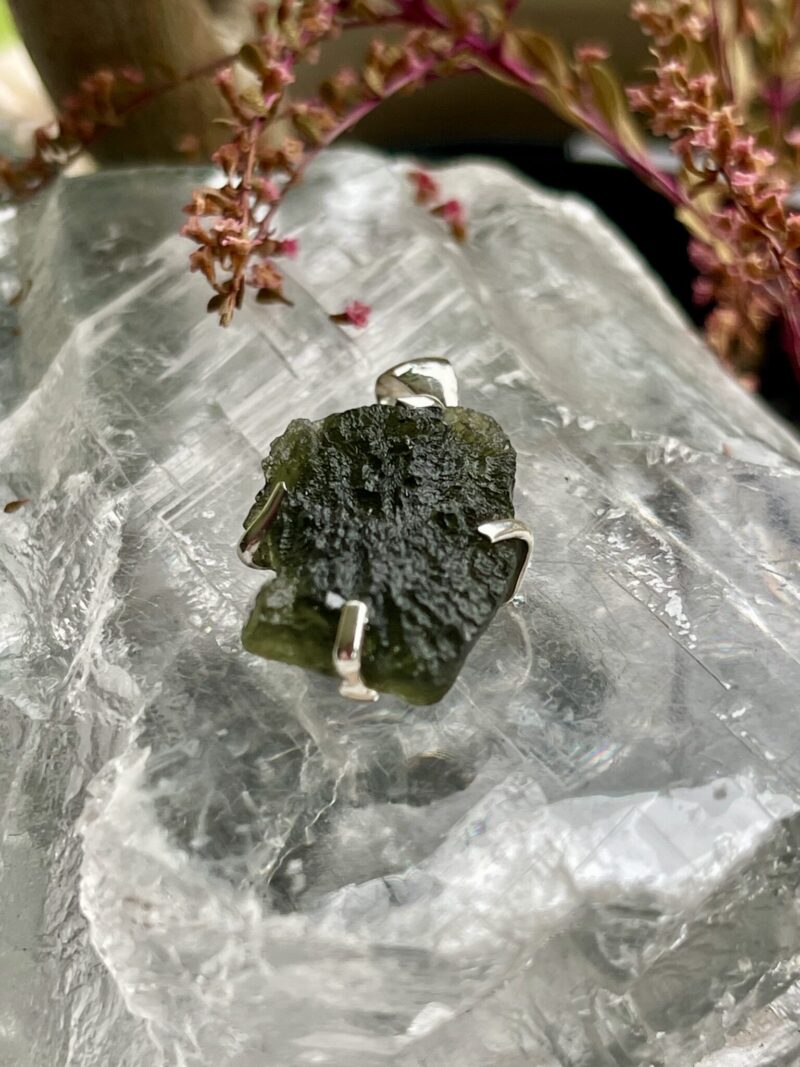 This is Cosmic Harmony: Moldavite Pendant in Silver M554