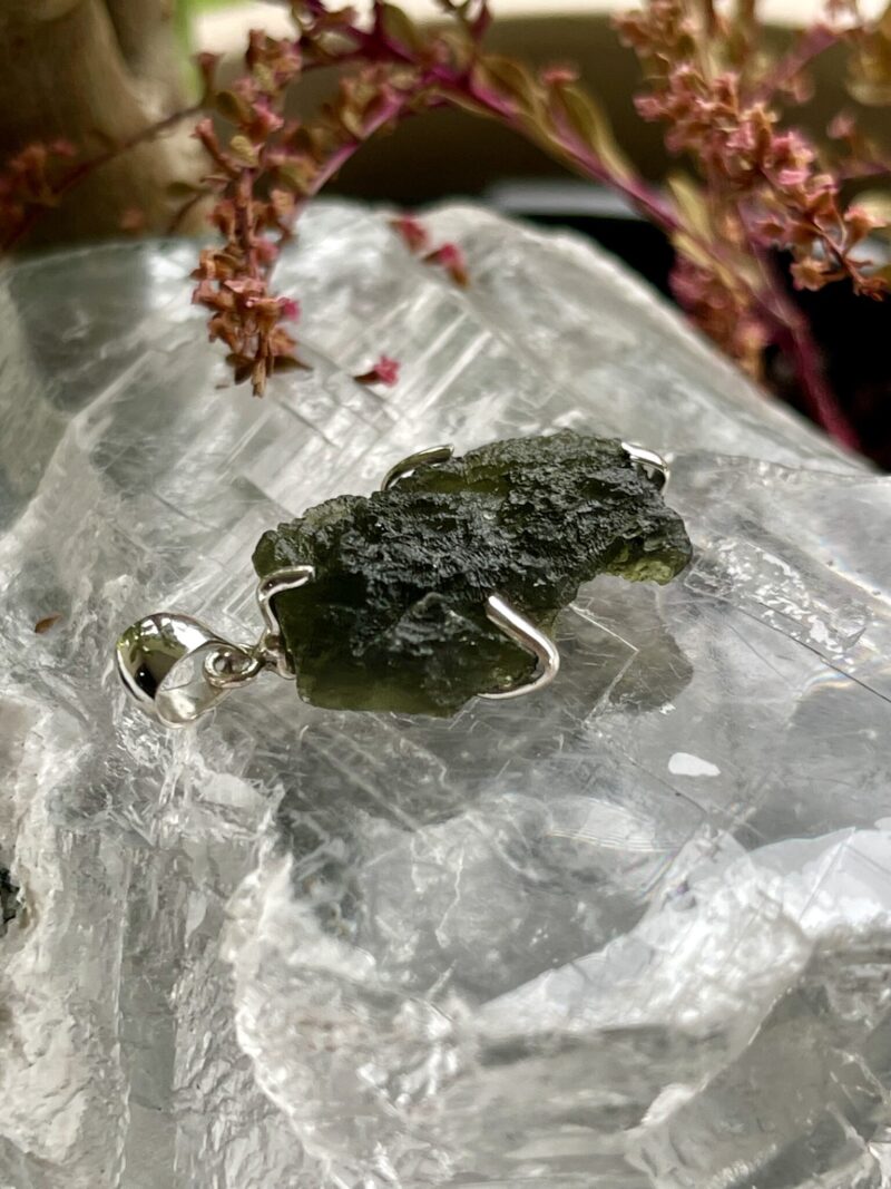 This is Cosmic Harmony: Moldavite Pendant in Silver M554