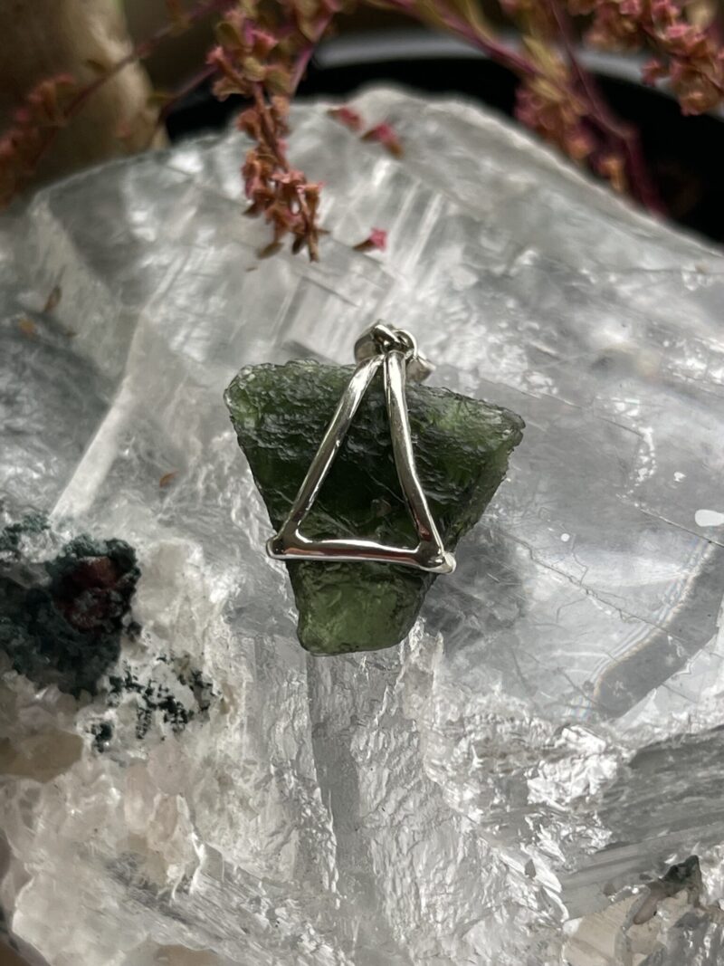 This is Infinite Spirit: Moldavite Pendant in Silver M556