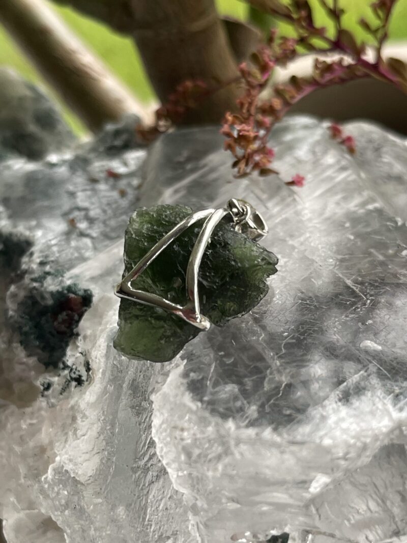 This is Infinite Spirit: Moldavite Pendant in Silver M556