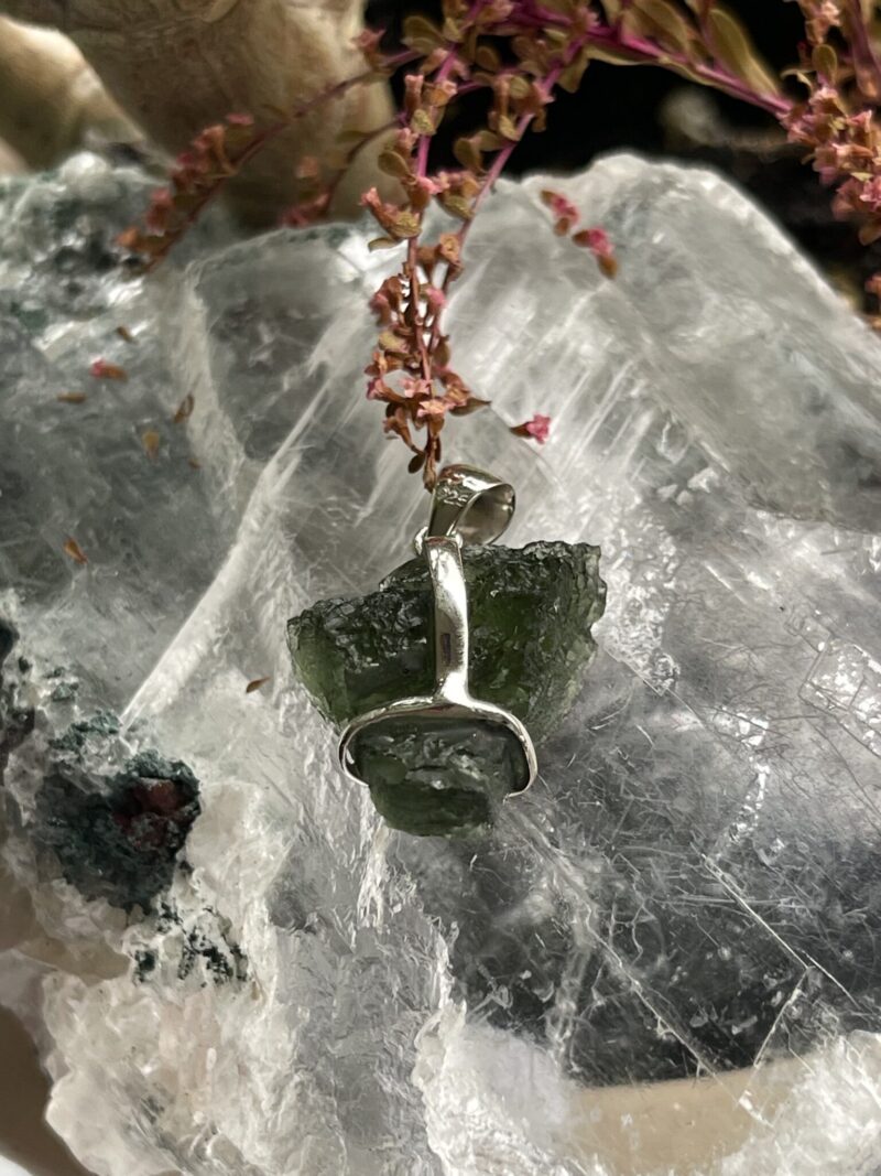 This is Infinite Spirit: Moldavite Pendant in Silver M556