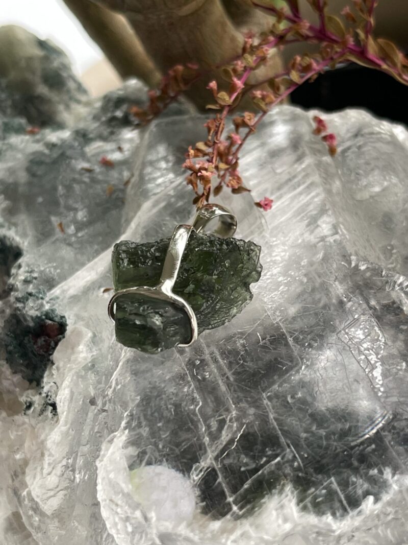 This is Infinite Spirit: Moldavite Pendant in Silver M556