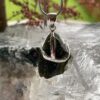 This is Dark Forest Green: Moldavite Pendant in Silver M555