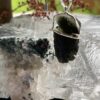 This is Dark Forest Green: Moldavite Pendant in Silver M555