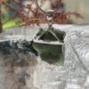 This is Ethereal Glow: Moldavite Pendant in Silver M553