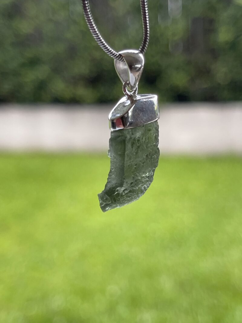 This is Soulful Transformation: Moldavite Pendant in Silver M559