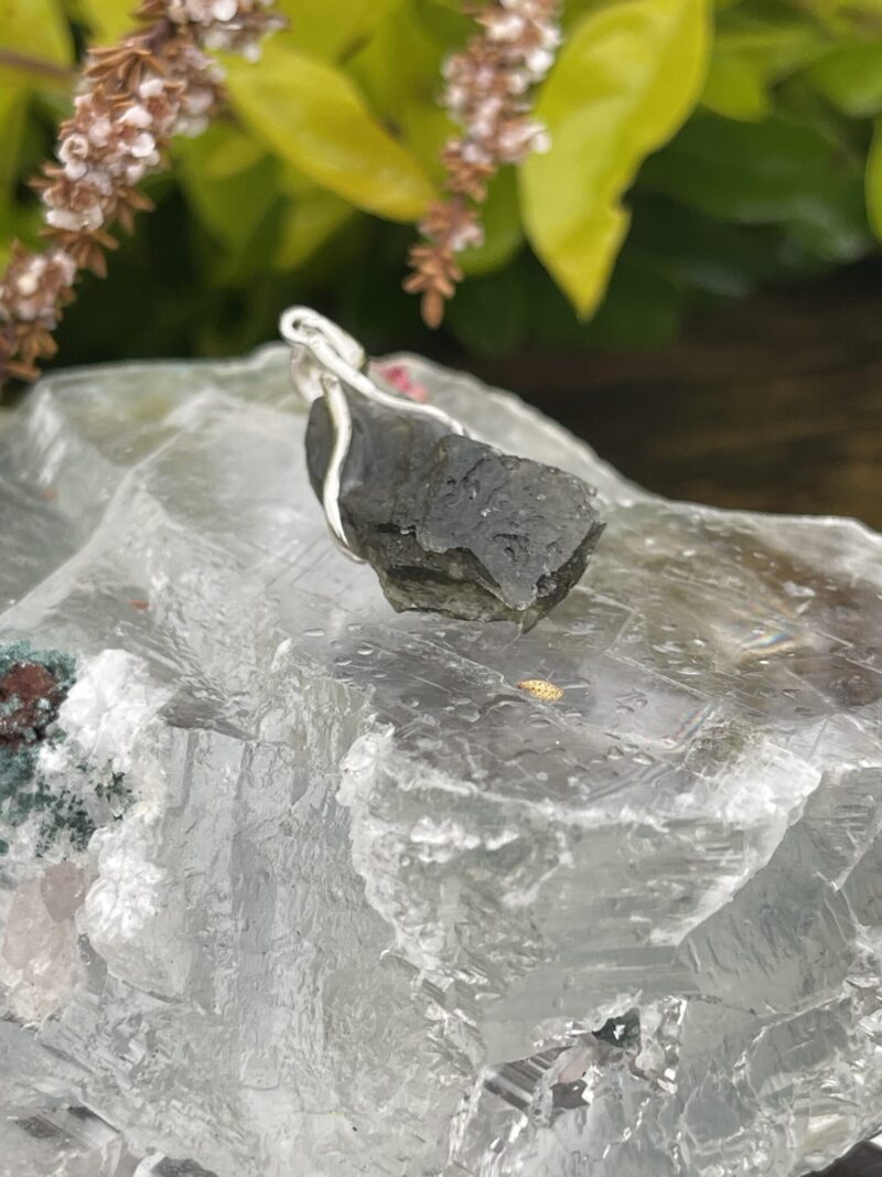 This is Infinite Transformation: Moldavite Pendant in Silver M528