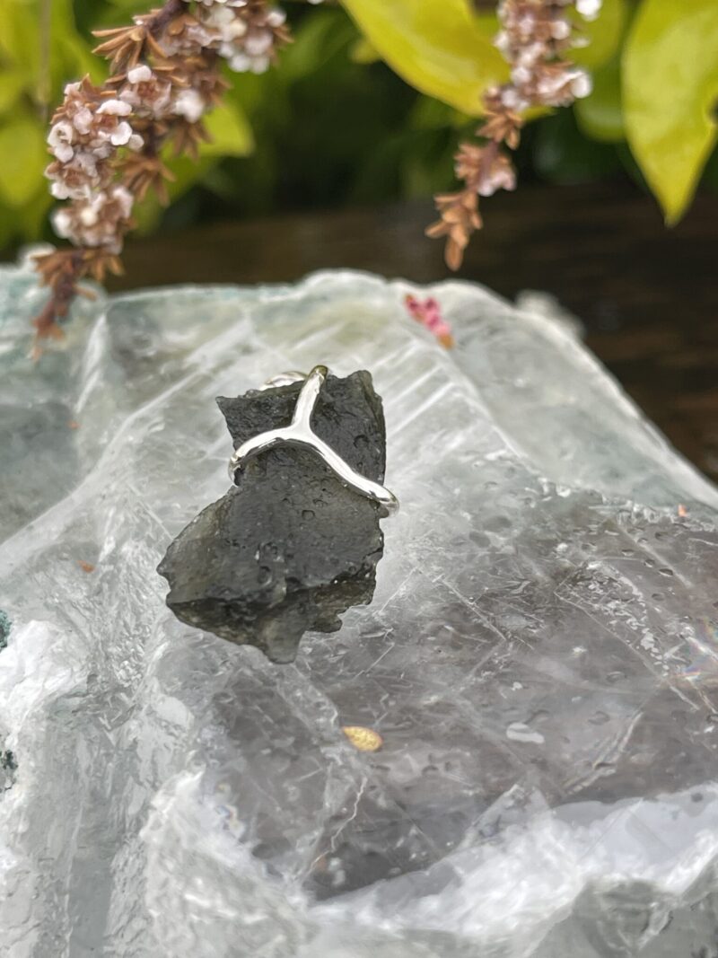 This is Infinite Transformation: Moldavite Pendant in Silver M528