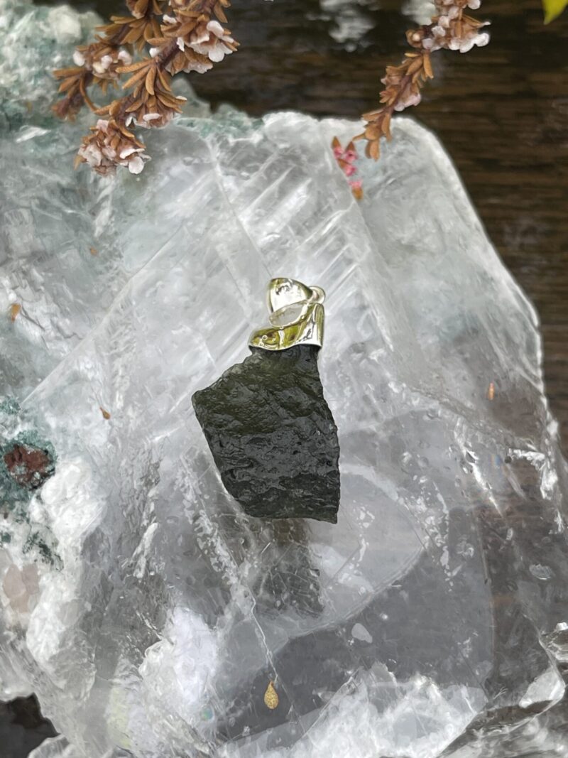 This is Eternal Horizon: Moldavite Pendant in Silver M529