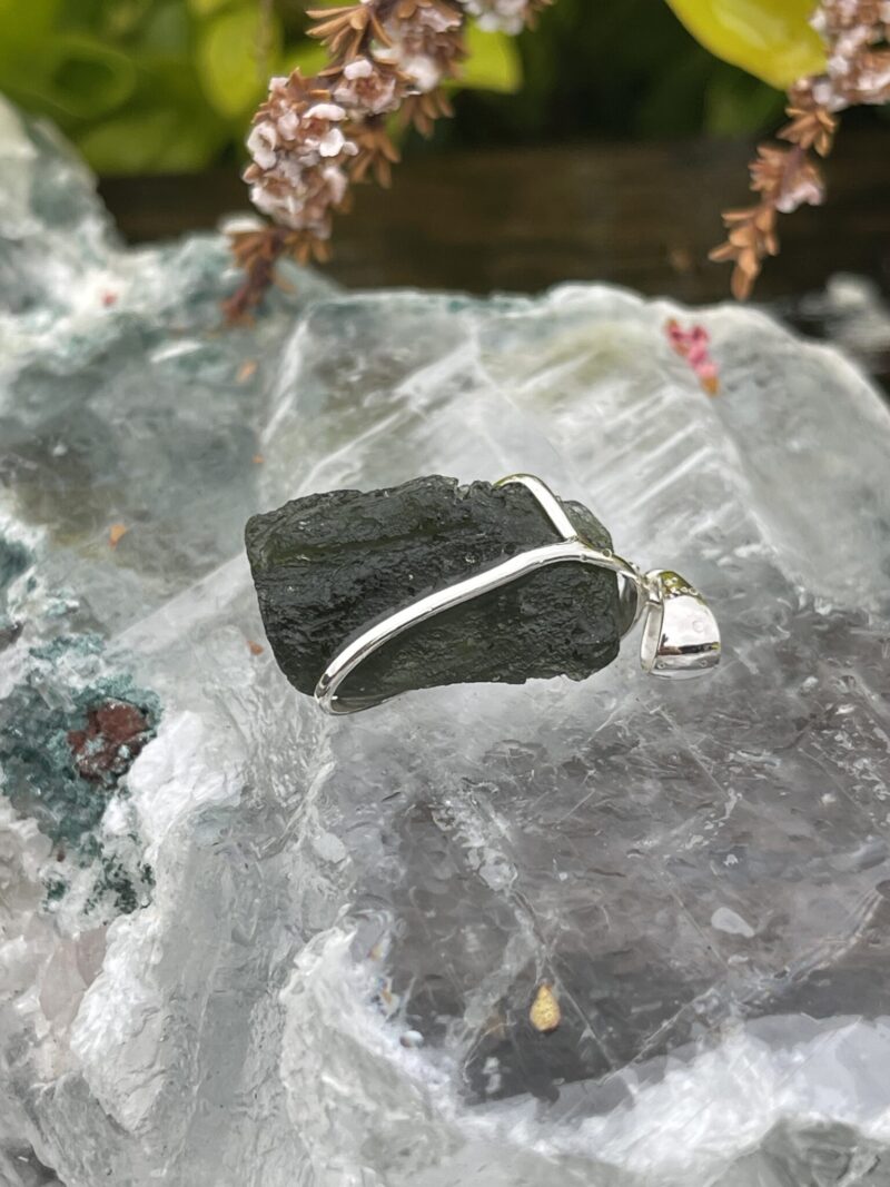 This is Ascendant Spirit: Moldavite Pendant in Silver M530