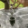 This is Awakened Light: Moldavite Herkimer Diamond Pendant in Silver M526