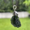 This is Eternal Horizon: Moldavite Pendant in Silver M529