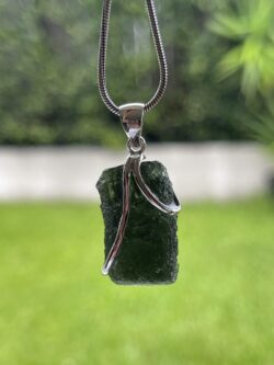 This is Ascendant Spirit: Moldavite Pendant in Silver M530