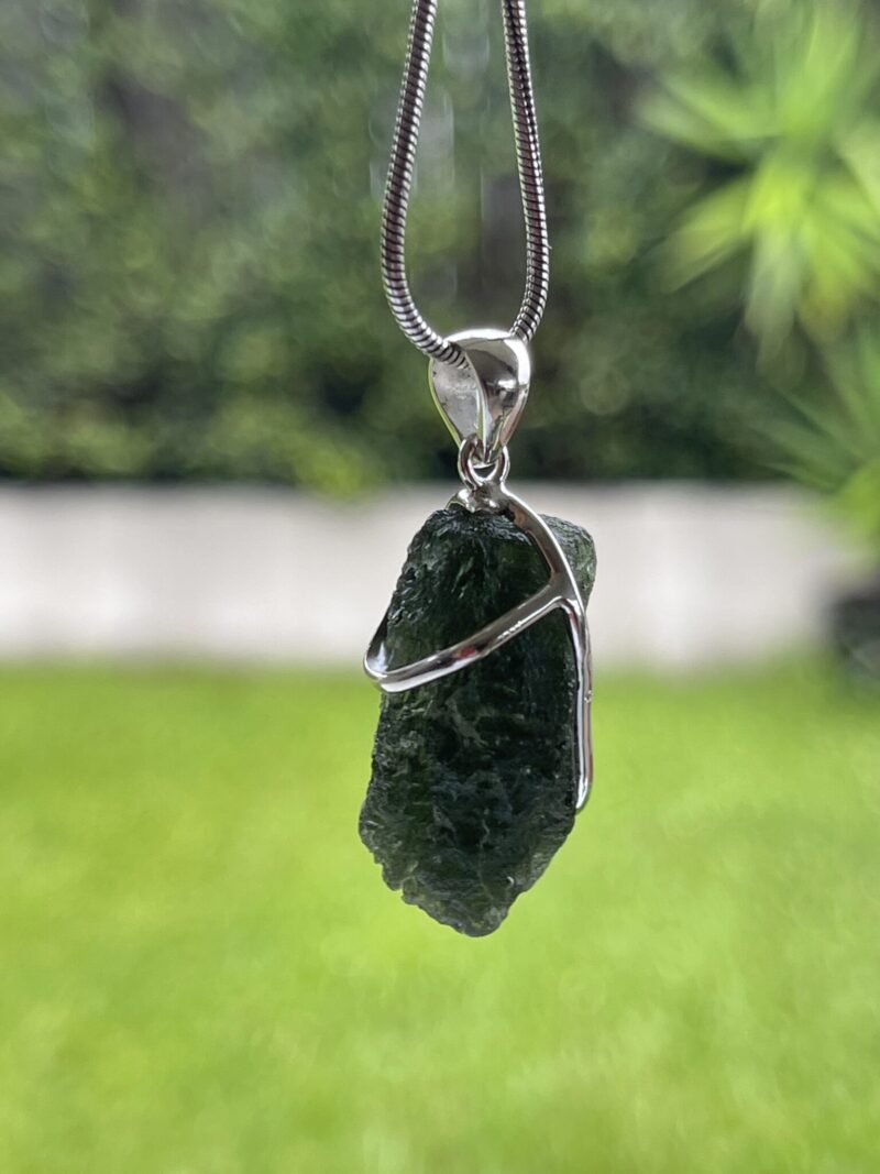 This is Ascendant Spirit: Moldavite Pendant in Silver M530