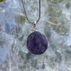 this is Round Charoite Pendant in Silver