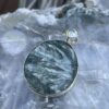 This is Round Seraphinite Pendant in Silver