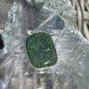 Round Green Aventurine Pendant in Silver