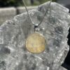 Citrine Round Pendant in Silver