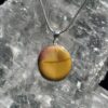 Round Mookaite Pendant in Silver