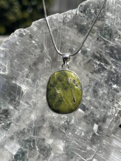 Round Atlantisite Pendant in Silver