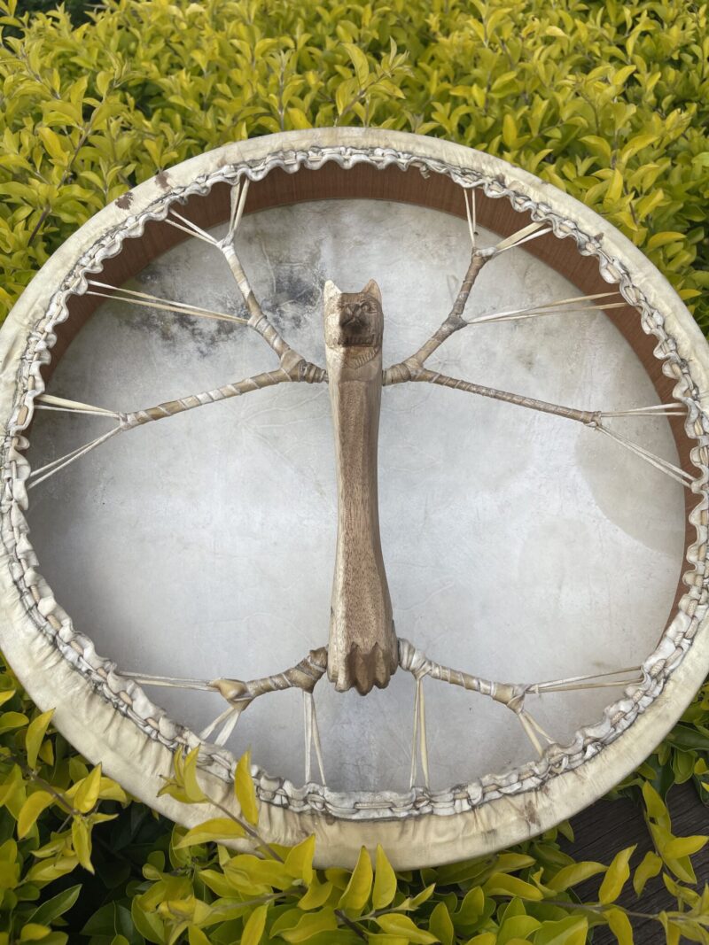 Sacred Rhythms: Shamanic Drum with Bear Handle