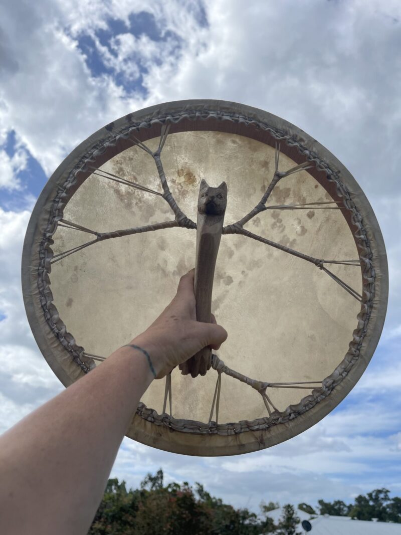 Sacred Rhythms: Shamanic Drum with Bear Handle