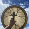 Harmonic Howl: Shamanic Drum with Wolf Handle