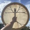 Sacred Resonance Shamanic Drum with Wolf Handle