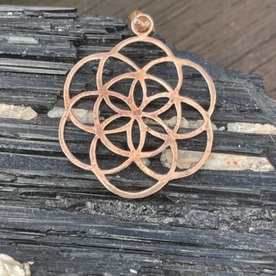 Seed of Life Brass gold plated Pendant – A Symbol of Sacred Creation