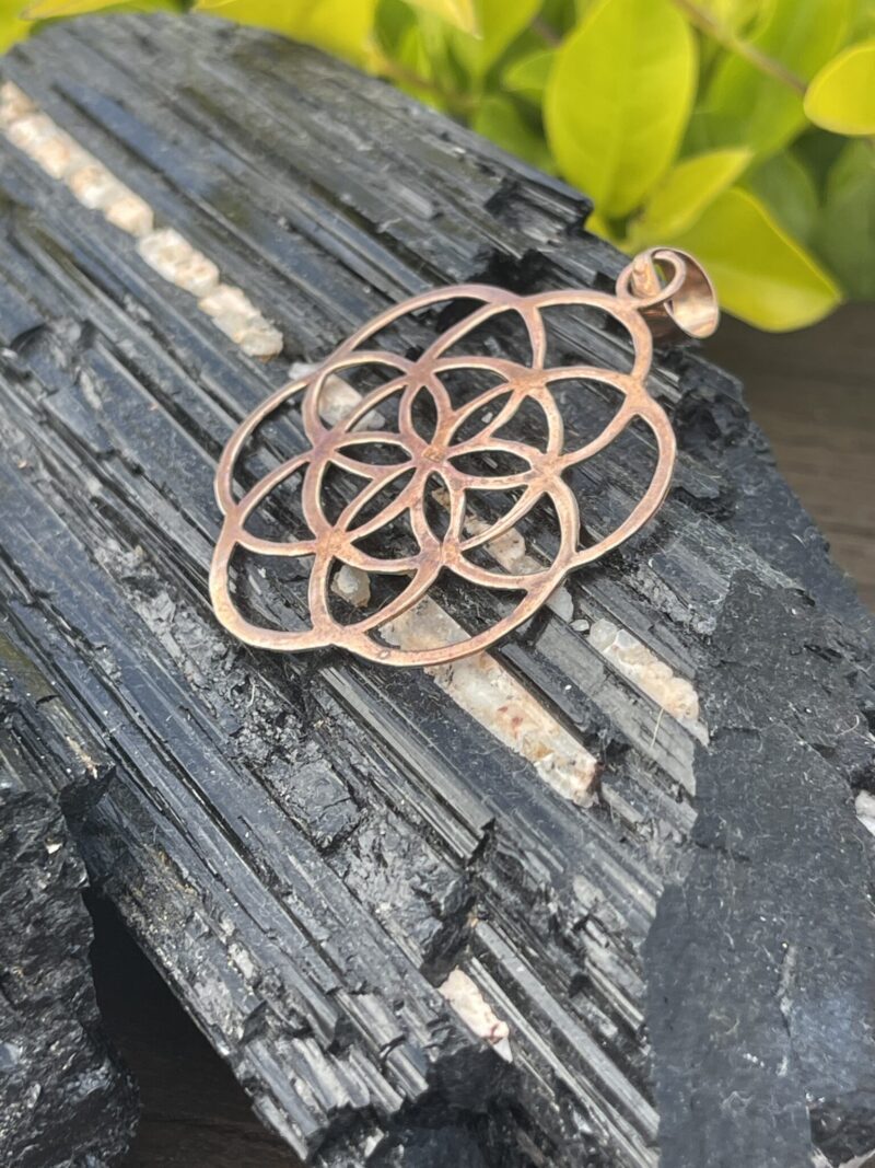 Seed of Life Brass gold plated Pendant – A Symbol of Sacred Creation