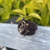 Unique Macrame Brass Vesica Pieces Ring – One of a Kind