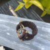 Unique Macrame Brass Vesica Pieces Ring – One of a Kind