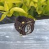 Unique Macrame Brass Vesica Pieces Ring – One of a Kind