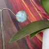 Larimar Round Stud Earrings in Silver